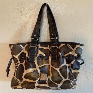 Dooney & Bourke Giraffe Print Drawstring Tote Bag